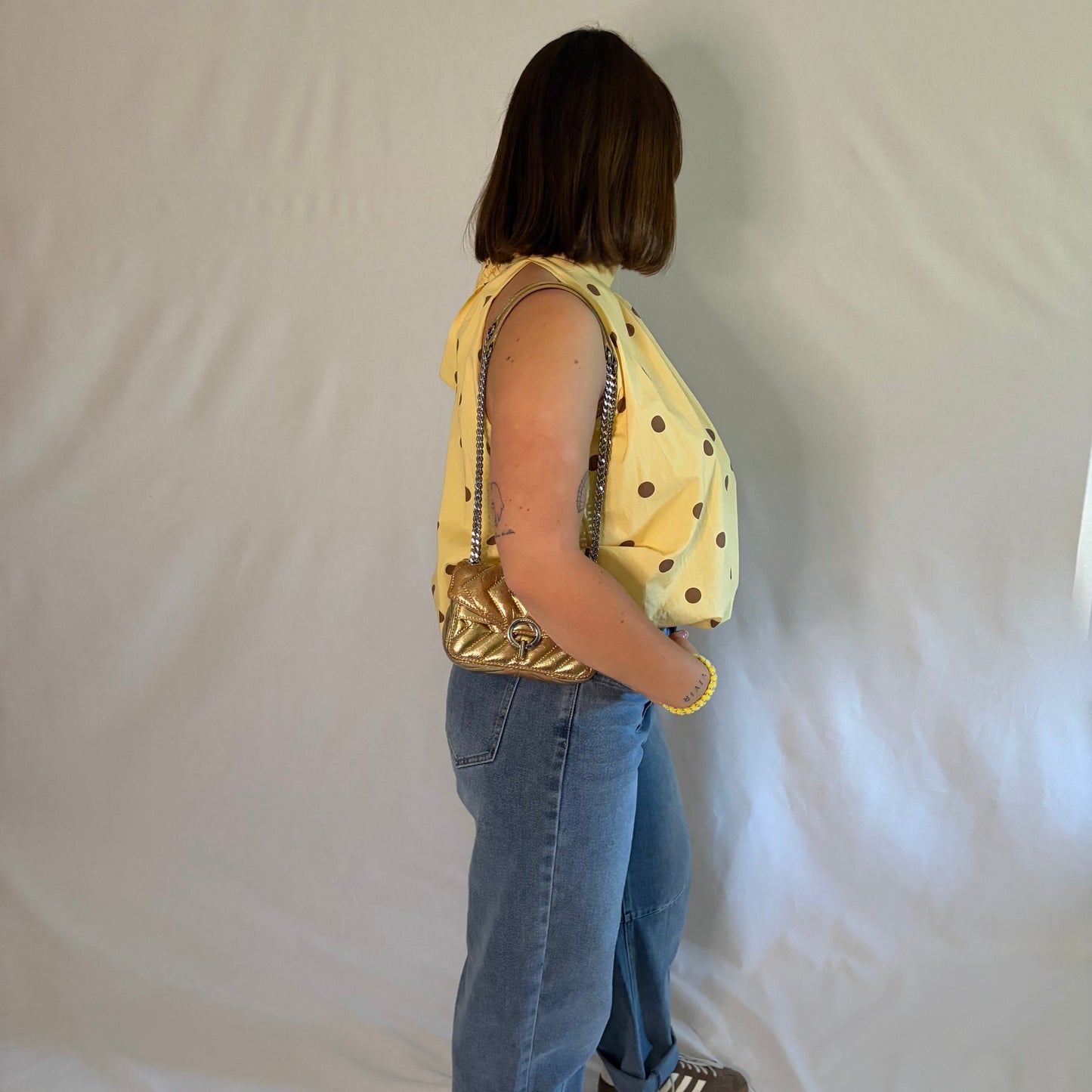 Blouse "Milla" Jaune à Pois