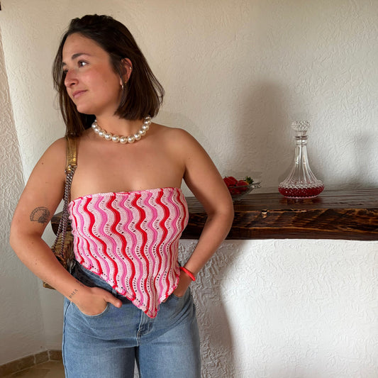 Bandeau "Pink" Crochet