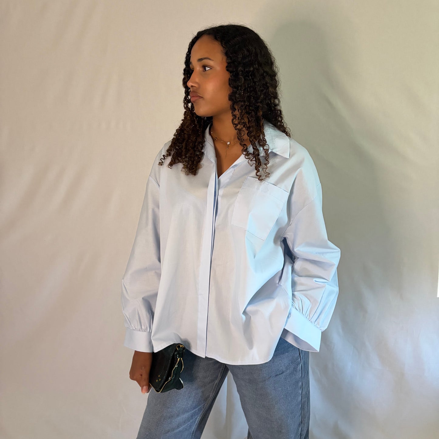 Chemise "Ava" Dos Plissé