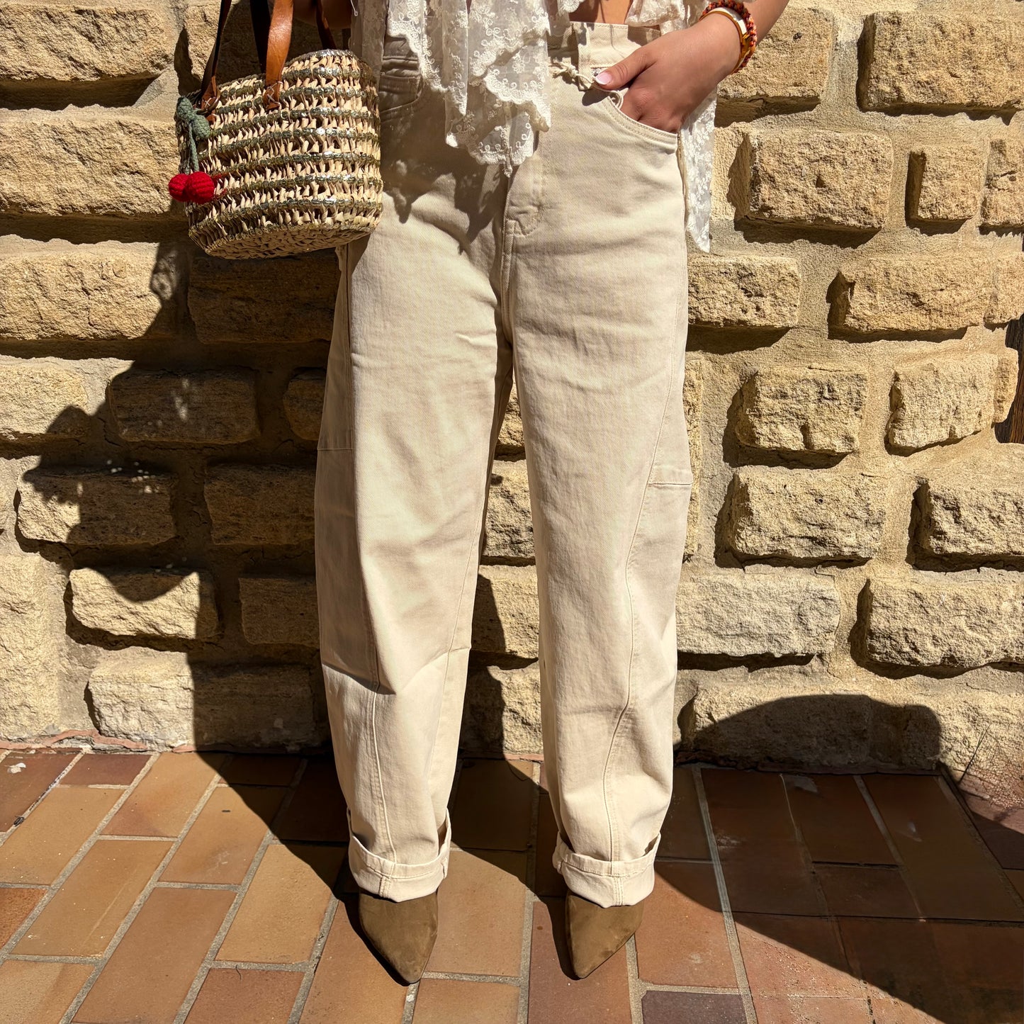 Jean "Beige" Coupe Ballon