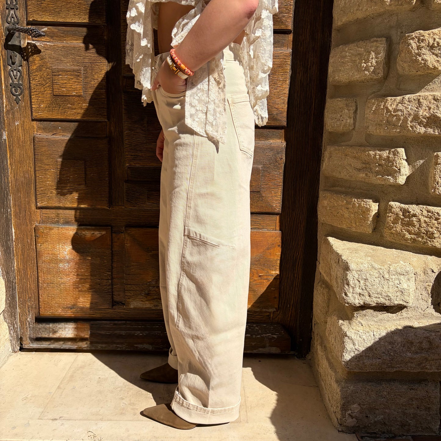 Jean "Beige" Coupe Ballon